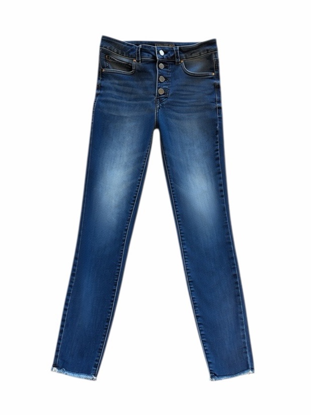 Maurices M Jeans Size 6 High Rise Button Fly Skinny Ankle Raw Hem Jeans
